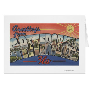 St. Petersburg, Florida - Large Letter Scenes 3 Cards