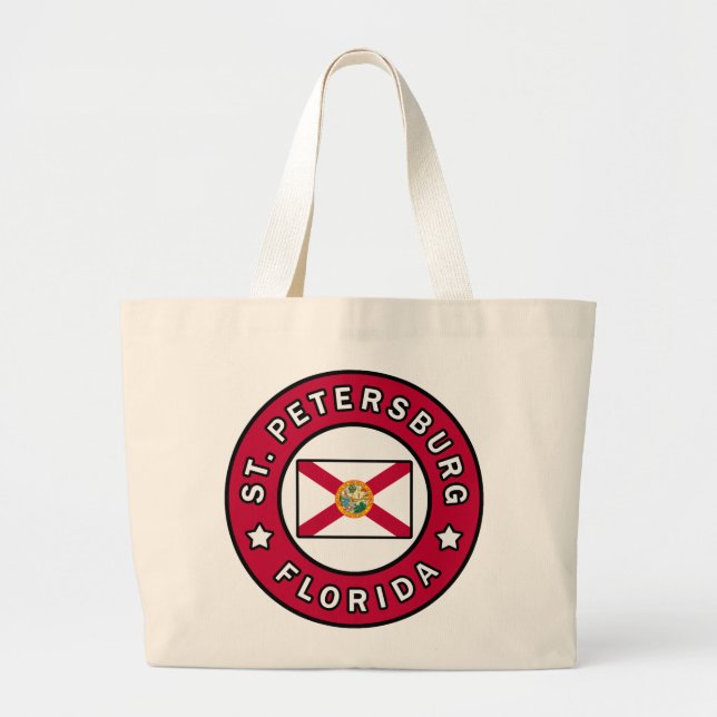 St. Petersburg Florida Large Tote Bag (Front)