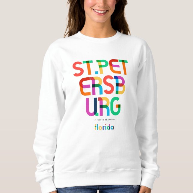 St. Petersburg Florida Mid Century, Pop Art, Sweatshirt (Front)