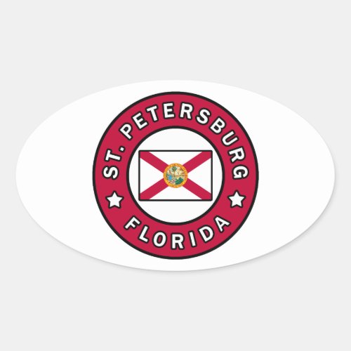 St Petersburg Florida Oval Sticker