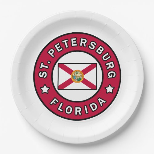 St Petersburg Florida Paper Plates