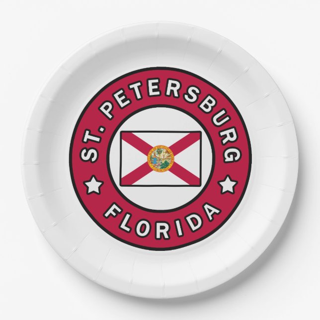 St. Petersburg Florida Paper Plates (Front)
