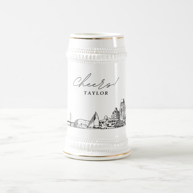 St. Petersburg Florida Personalized Gift Beer Stein (Center)