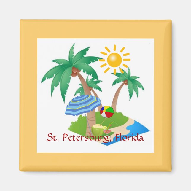 St. Petersburg, Florida refrigerator magnet (Front)