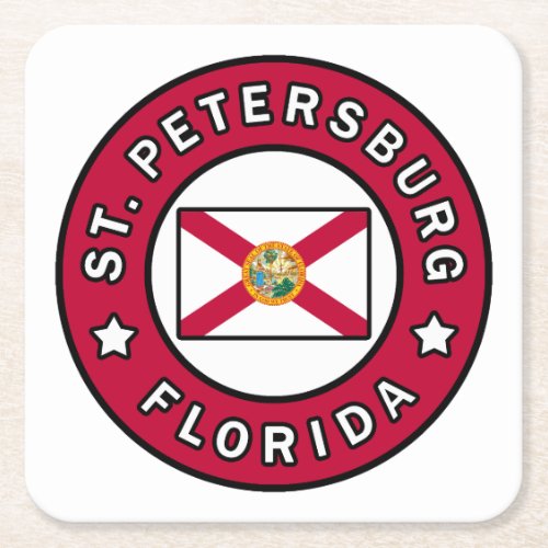 St Petersburg Florida Square Paper Coaster