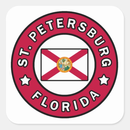 St Petersburg Florida Square Sticker