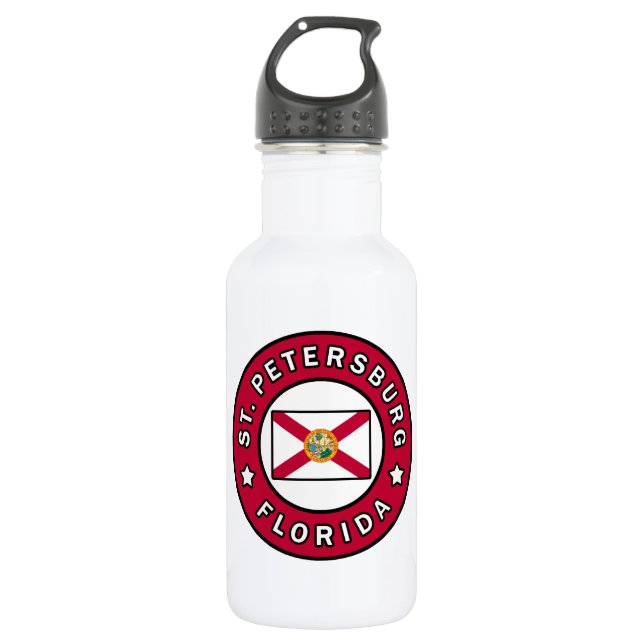 St. Petersburg Florida Stainless Steel Water Bottle (Front)