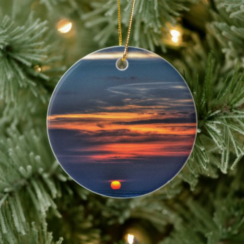 StPetersburg Florida Sunset Ceramic Ornament