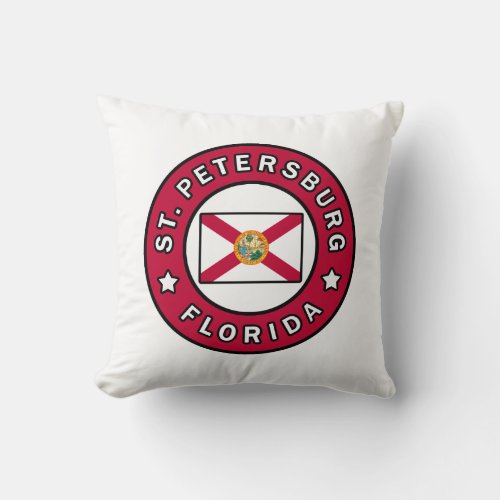 St Petersburg Florida Throw Pillow