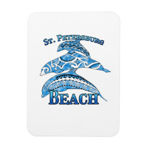 St. Petersburg Florida Vacation Tribal Dolphins Magnet