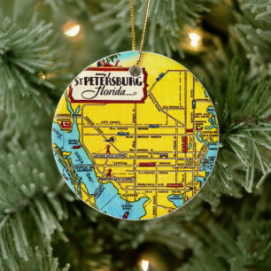 St. Petersburg Florida Vintage  Ceramic Ornament