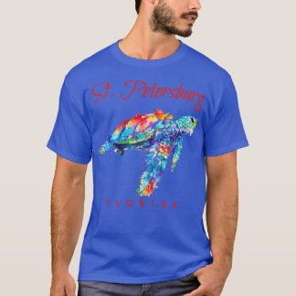 St Petersburg Florida Watercolor Sea Turtle T-Shirt