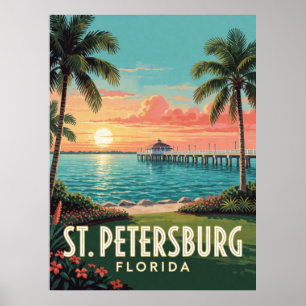 St Petersburg Florida Waterfront Travel Poster