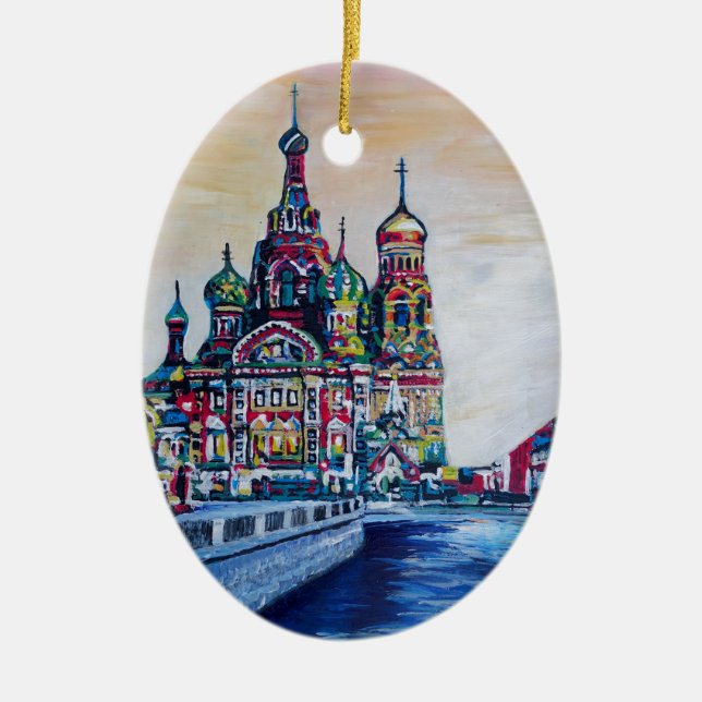 St Petersburg I Ceramic Ornament (Front)