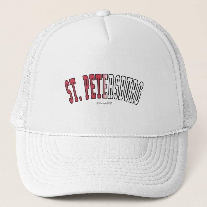 St. Petersburg in Florida State Flag Colors Hat
