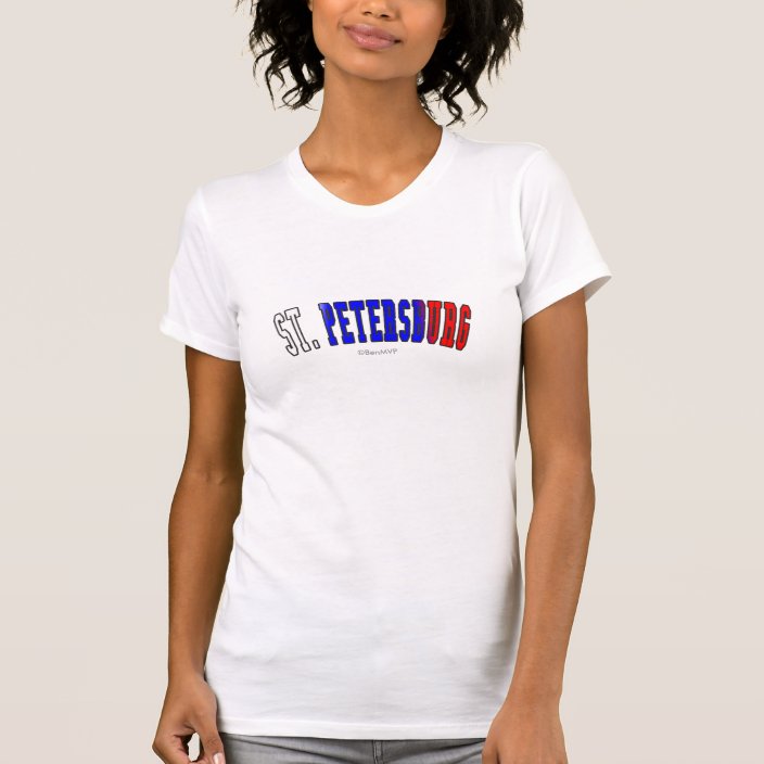 St. Petersburg in Russia National Flag Colors Tshirt