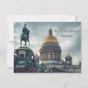 St. Petersburg Russia Historical Monument Postcard