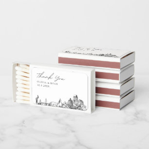 St. Petersburg Wedding Favor Custom Thank You Matchboxes