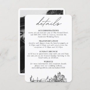 St. Petersburg Wedding Small Vertical Details Enclosure Card