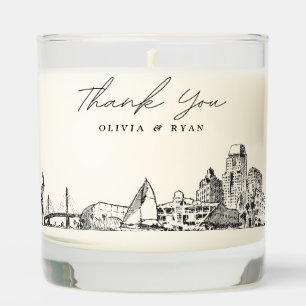 St. Petersburg Wedding Thank You Gift Candle