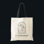 St. Petersburg Wedding Weekend Destination Wedding Tote Bag<br><div class="desc">Welcome your St. Petersburg wedding guests with these custom wedding welcome bags! Embrace the sunny spirit with this classic tote featuring a palm tree and ocean line sketch design. Customize it with the name and location of your wedding. Give your guests a stylish gift to be used long after the...</div>