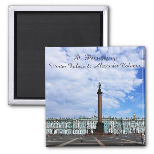 St Petersburg Winter Palace  Alexander Column Magnet
