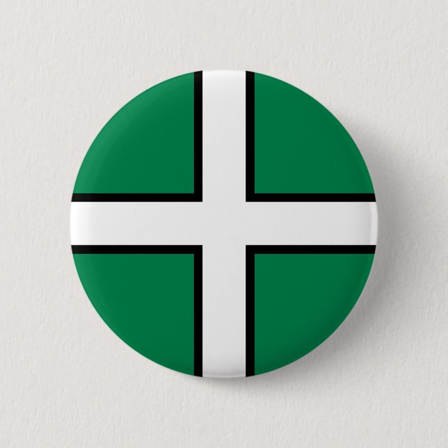 St. Petroc’s flag / Flag of Devon Pinback Button (Front)