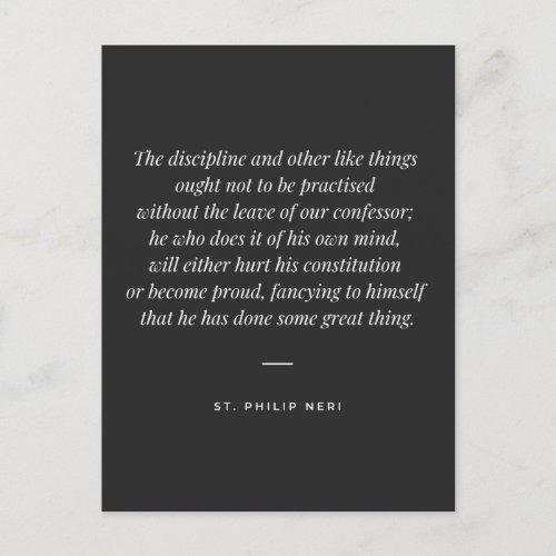 St Philip Neri _ Discipline  spiritual direction Postcard