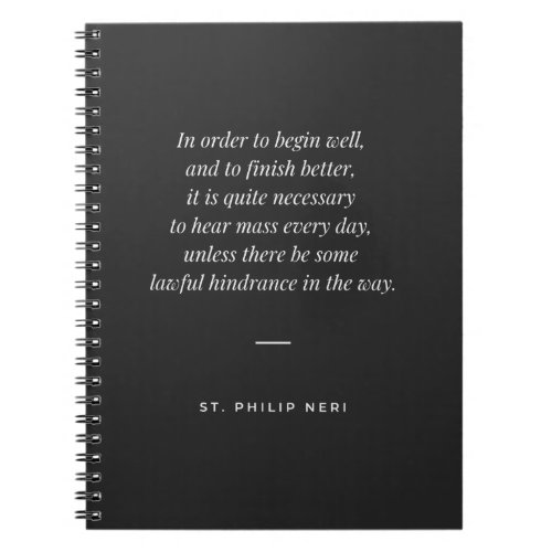 St Philip Neri _ Hear Mass Everyday Notebook