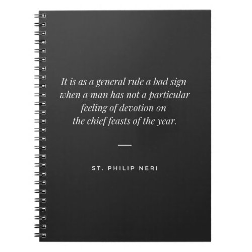 St Philip Neri Quote _ Devotion on Christmas Notebook