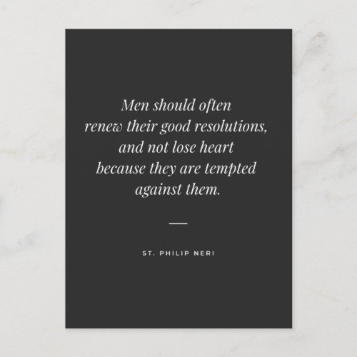 St Philip Neri Quote _ Good Resolutions Postcard