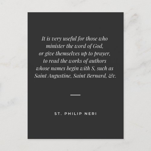 St Philip Neri Quote _ Read the saints Postcard