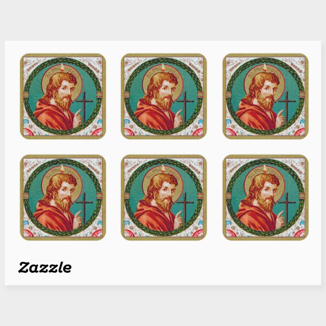 St. Philip the Apostle (JMAS 10) Square Sticker (Sheet)