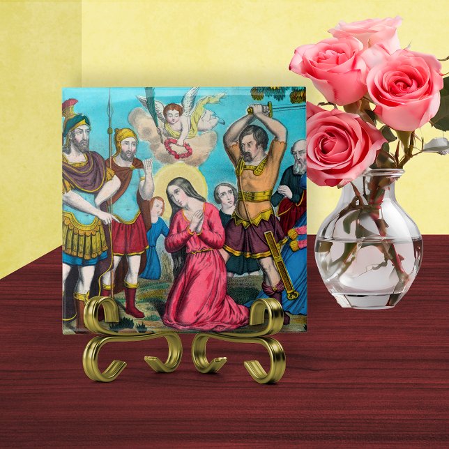 St. Philomena Being Beheaded Ceramic Tile (Creator Uploaded)