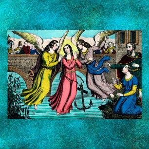 St. Philomena Being Rescued from Drowning Poster