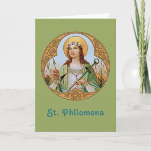 St Philomena BK 005 Blank Greeting Card