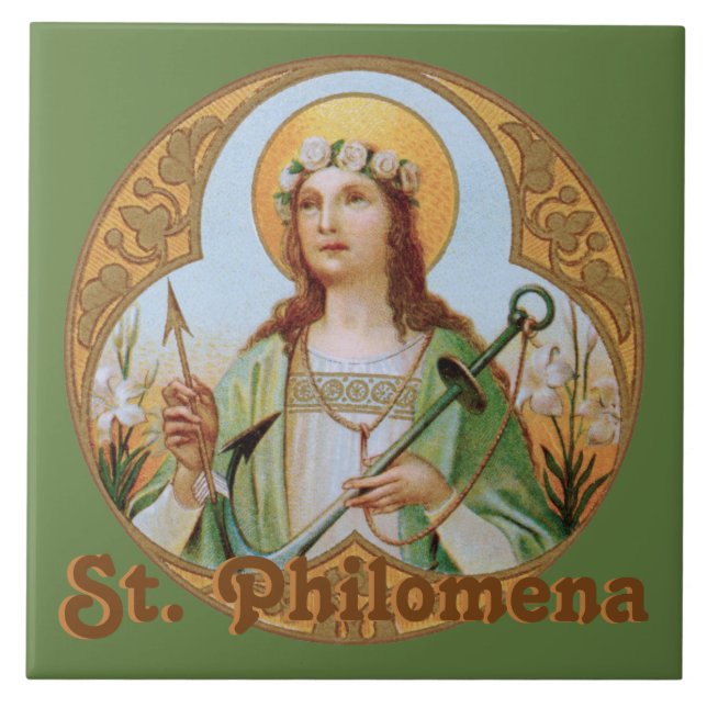 St. Philomena (BK 005) Ceramic Tile (Front)