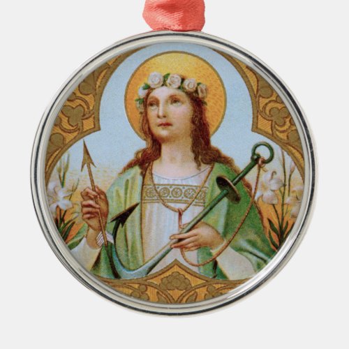 St Philomena BK 005 Metal Ornament