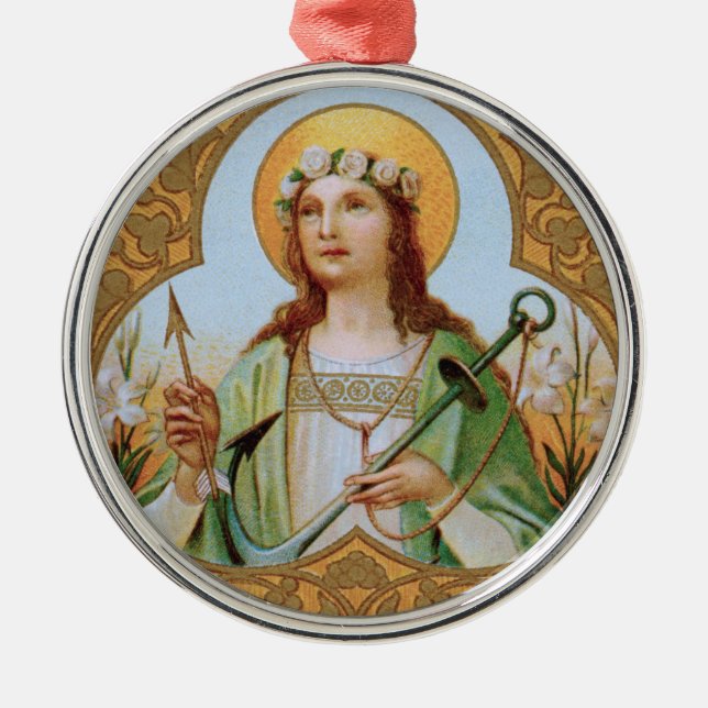 St. Philomena (BK 005) Metal Ornament (Front)