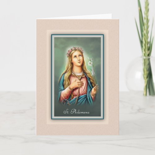 St Philomena Catholic Greeting Card