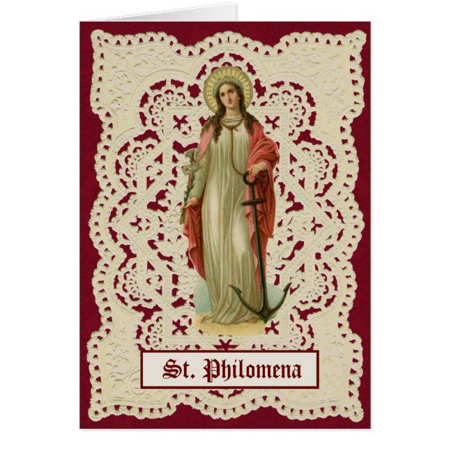 St. Philomena Catholic Religious Saint Cards (Front)
