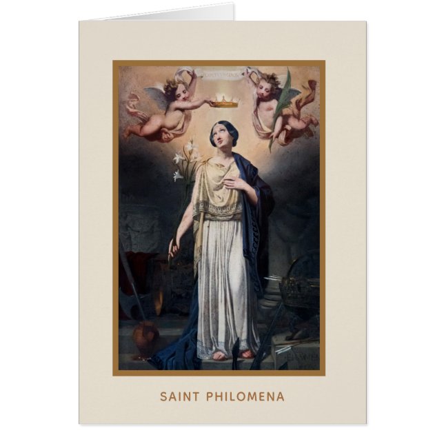 St. Philomena Catholic Saint Virgin Martyr Cards (Front)
