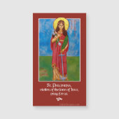 St. Philomena Icon Prayer Magnet (Front)