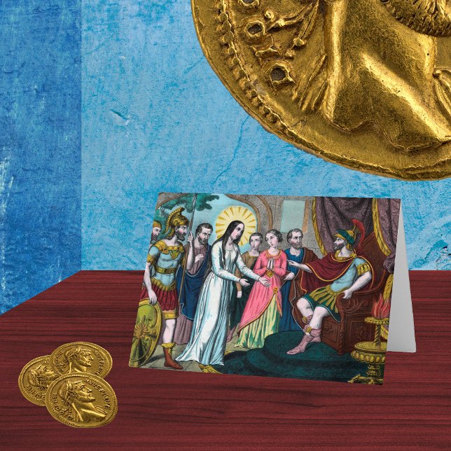 St. Philomena is Tried before Emperor Diocletian  Card (Creator Uploaded)