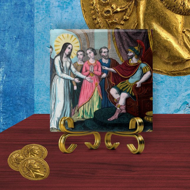 St. Philomena is Tried before Emperor Diocletian Ceramic Tile (Creator Uploaded)