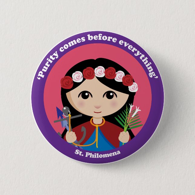 St. Philomena Pinback Button (Front)