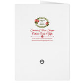 St. Philomena Pink Roses Palm Cord (Back)