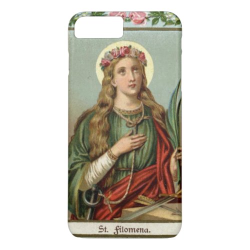 St Philomena Pink Roses Palm Cord iPhone 8 Plus7 Plus Case