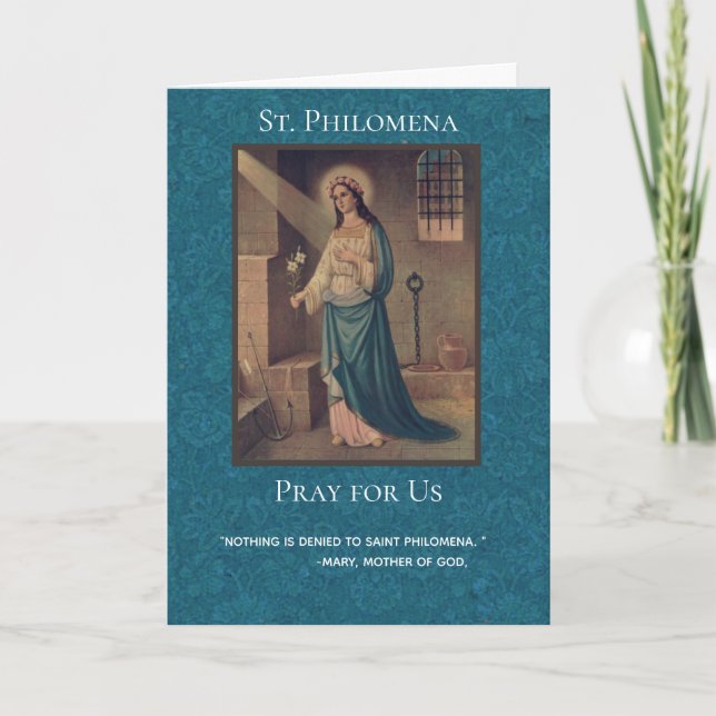 St. Philomena Powerful Novena Prayer Card (Front)