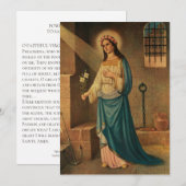 St. Philomena Powerful Novena Prayer Card (Front/Back)